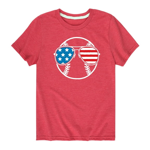 Instant Message - Americana Baseball - Toddler And Youth Short Sleeve T-Shirt