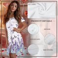 thumbnail image 6 of Yuyamidu Purple Butterfly Night Shirts for Women Sleepwear Button Down Nightgowns Lounge Sleep Night Gown Short Sleeve Crew Neck Nightdress, 6 of 7
