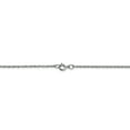thumbnail image 4 of 10k White Gold .95mm Cable Rope Chain Necklace Pendant Charm Carded, 4 of 10