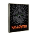 thumbnail image 3 of Stupell Industries Spooky Halloween Spider Web Skull Graphic Art Luster Gray Floating Framed Canvas Print Wall Art, Design by Linda Birtel, 3 of 6