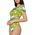 thumbnail image 2 of Easygdp Cartoon Frog Women'S Waist-Cinching Short-Sleeved Onesie, Olastic Onesiet,Snaps At Bottom,Easy To Put On And Take Off - Xx-Large, 2 of 9