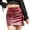 Red, variant on Women's Tennis Skirts Summer Women's Pure Colored Short Slit Miniskirt Tight Bodycon Casual Streetwear Brown M