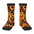 thumbnail image 1 of Kdxio Halloween Print Children's Socks for Daily Wear and Sports Use Colorblock Mid-Calf Design Breathable Material, 1 of 5
