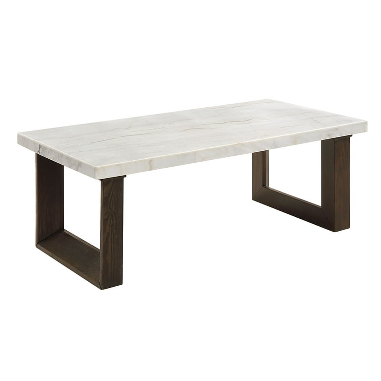 Acme Edwyn Coffee Table w/Natrual Marble Top Natural Marble Top
