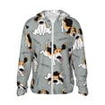 thumbnail image 2 of Uemuo Funny Beagle Active Dog Pattern Women's Full Zip UPF 50+ Sun Protection Hoodie Jacket Long Sleeve Sun Shirt Hiking Outdoor Performance with Pockets-Medium, 2 of 9