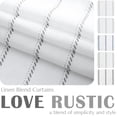 thumbnail image 2 of Cortinas de Lino a Rayas JINCHAN 61x61 cm 2 Paneles Gris Blanco, 2 of 7