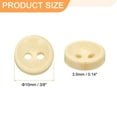 thumbnail image 2 of Uxcell 10pcs 16L Wooden Sewing Button 3/8"(10mm) 2 Holes Wood Round Craft Replacement Buttons for Clothing DIY Crafts Decoration, Natural Wood, 2 of 7