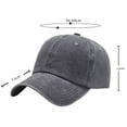 thumbnail image 2 of Gorra de béisbol de verano para mujer, ajustable, con circunferencia de 54 a 60 cm, suave, con visera curva retro, color sólido, 2 of 5