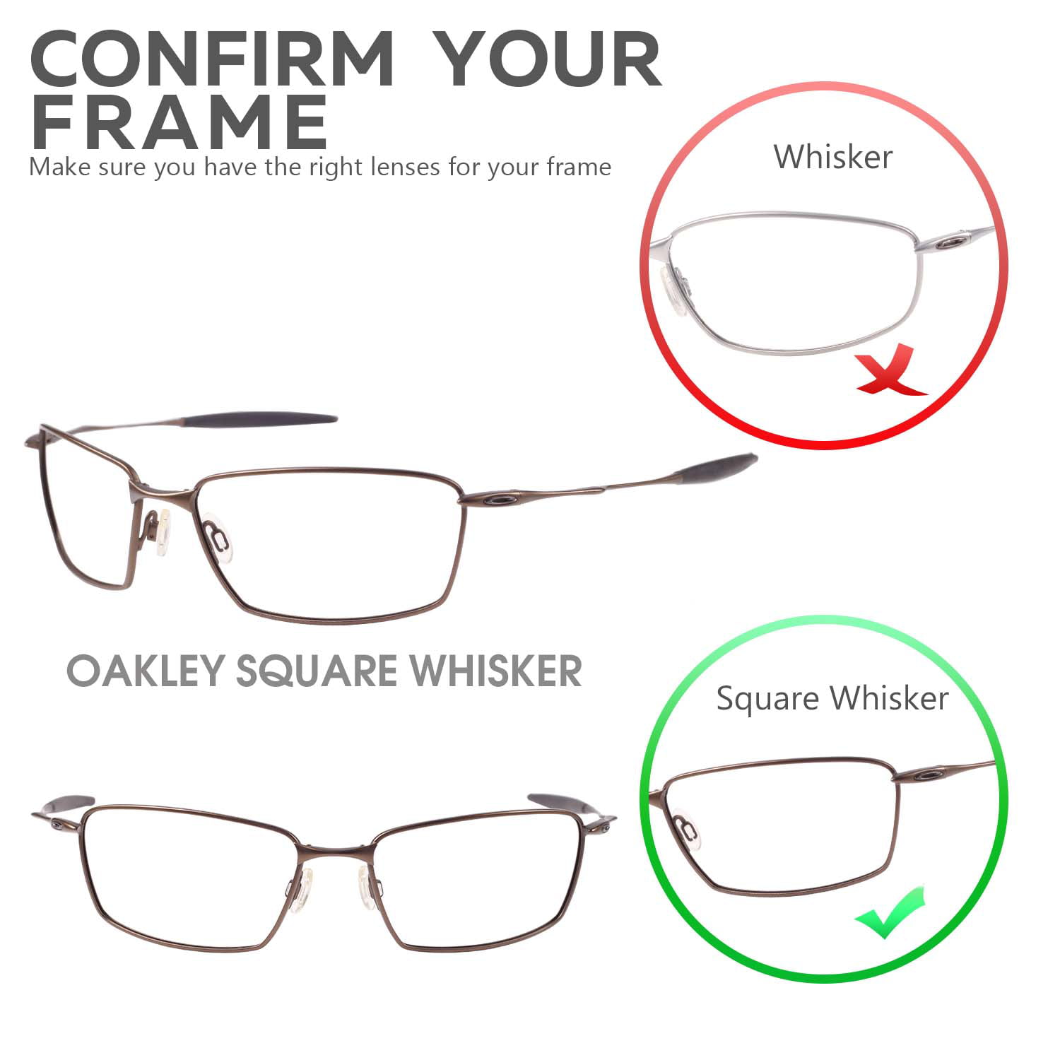 oakley square whisker replacement lenses
