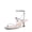 SILVER, variant on Kitten Heels for Women, Strappy Square Open Toe Ankle Buckle Heeled Sandals Wedding Party Dress Shoes