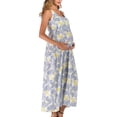 thumbnail image 6 of Fesfesfes Maternity Dress for Women Summer Floral Print Sling Boho Dress Casual V Neck Sleeveless Camis Dress for Pregnant Women, 6 of 7