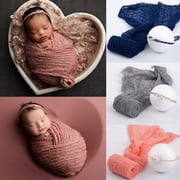 Newborn Posing Wrap Newborn Photography Props Soft Stretch Knit Blanket Handmade Wrap for Baby Boys Girls Photoshoot