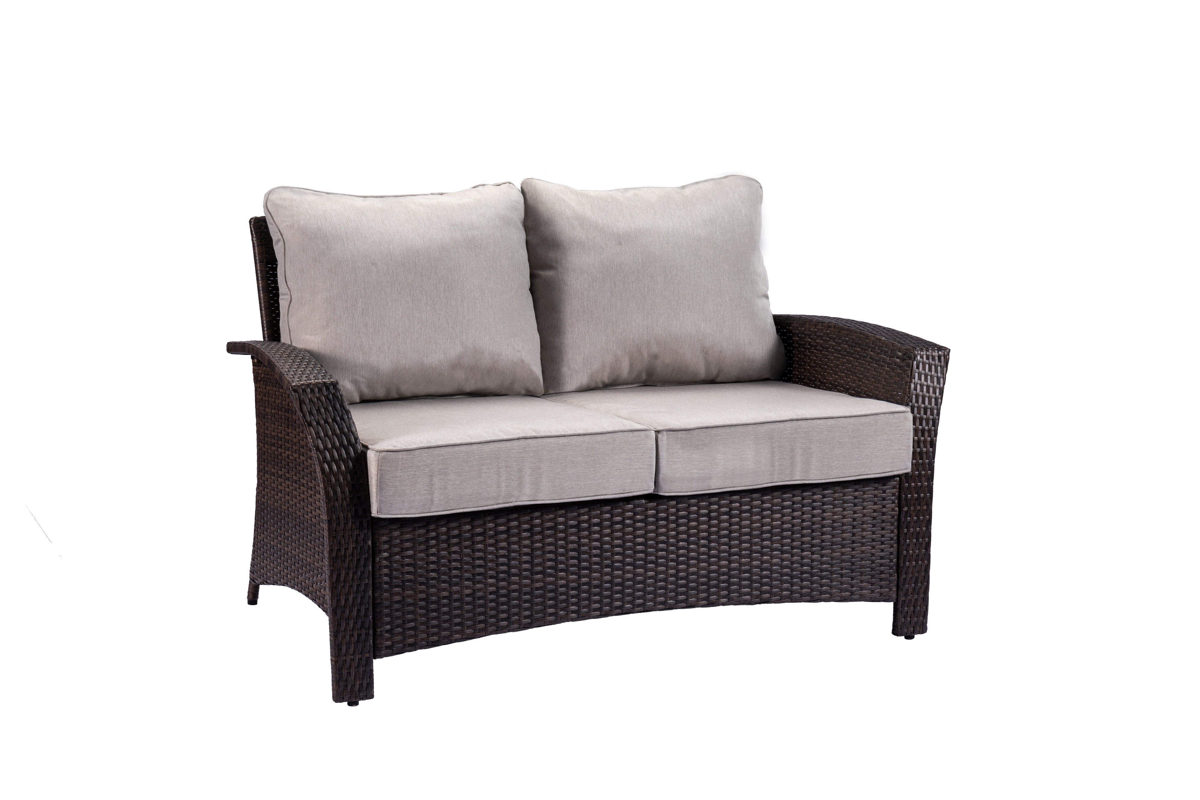Williamsport 4pcs deep seating set Grey with furniture cover, swivel chair