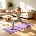 thumbnail image 2 of WeeWhimsy Extra Wide Yoga Mat 68" x 24",6mm Non Slip Exercise Mat with Carrying Strap,Large Workout Mat for Yoga, Pilates, Stretching, HIIT & Home Gym, 2 of 7