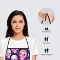 thumbnail image 4 of Goofa Bib Apron, Unisex Aprons Adjustable Waterdrop Resistant Cooking Kitchen Apron for Chef, Skull mushroom colorful cute Pattern Apron Bulk, 4 of 5