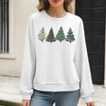 thumbnail image 4 of Neewe Christmas Women's Fall Oversized Sweatshirt Casual Waffle Knit Long Sleeve Crewneck Split Pullover Tunic Tops, 4 of 6