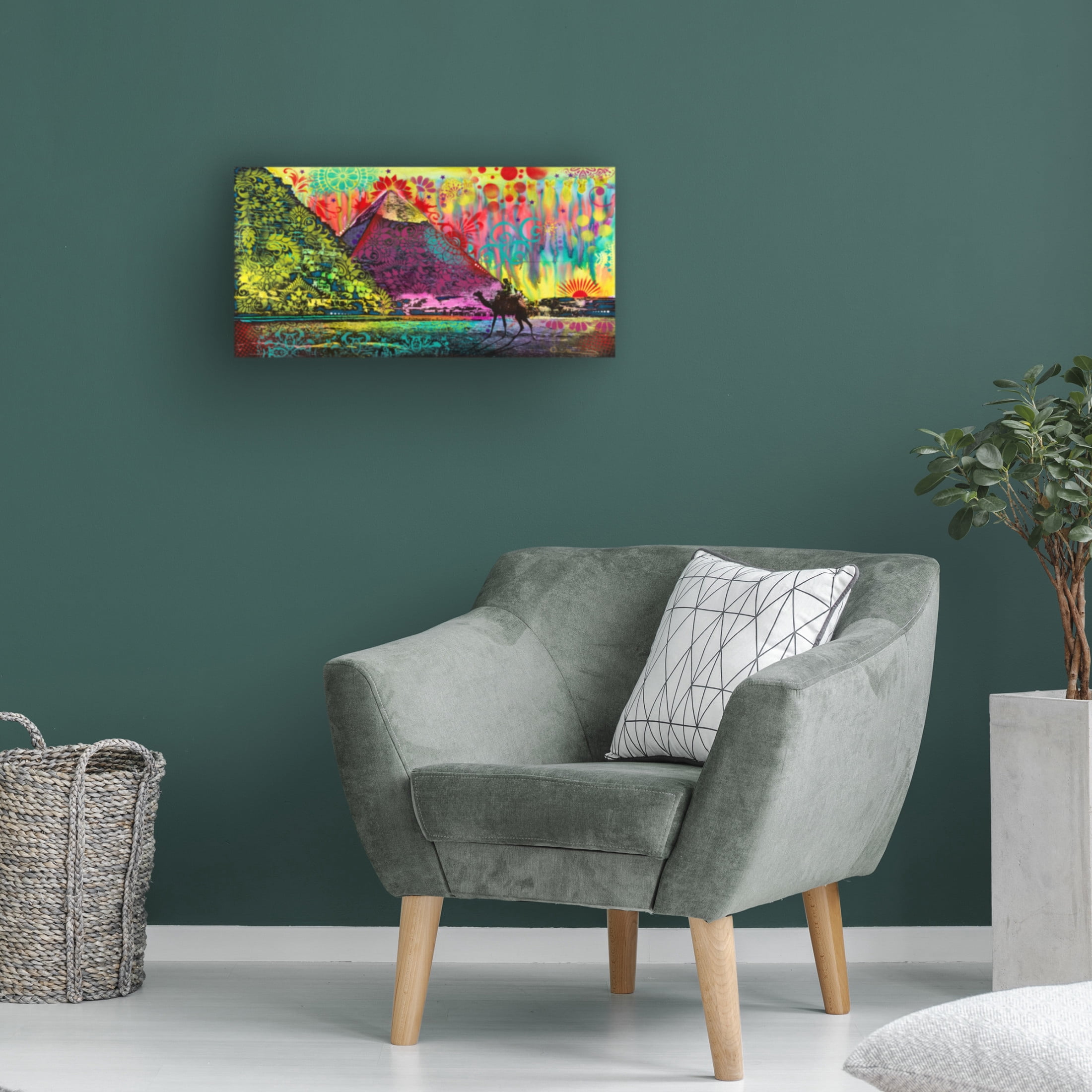 Canvas Wall Art - Dean Russo 'Sunset at Cheops' Wall Art for Living Room, Bedroom, or Office Décor by Trademark Fine Art - 19 x 10 Inches