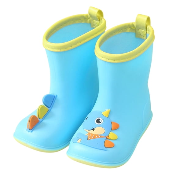 Generic Shoes Toddler Kids Boys Colorful Cartoon Animal Waterproof Children's Rain Boots Baby Water Shoes EVA Soft Outdoor Kids Light Weight Comfortable Causal Rain Boots(7-8 Years,D)