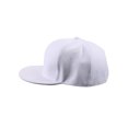 thumbnail image 3 of Top Headwear Plain Flat Bill Fitted Hat, White 7 5/8, 3 of 4