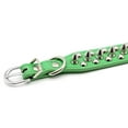thumbnail image 3 of Collier pour Chien en Cuir avec Rivets Cloutés pour Chats Chiots Petits Moyens Animaux Vert 51*2.5CM, 3 of 8