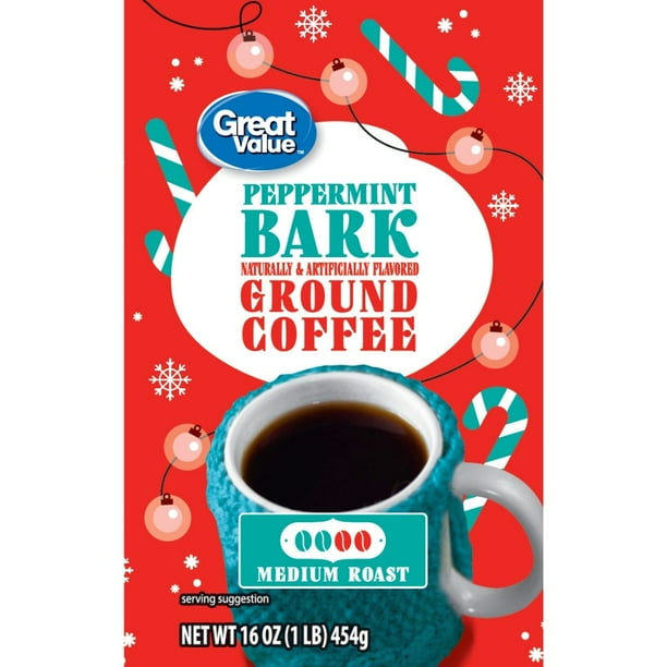 Great Value Peppermint Bark Ground Coffee, 16 oz