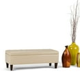thumbnail image 2 of Simpli Home Banc de Rangement en Simili Cuir en Satin Crème, 2 of 7