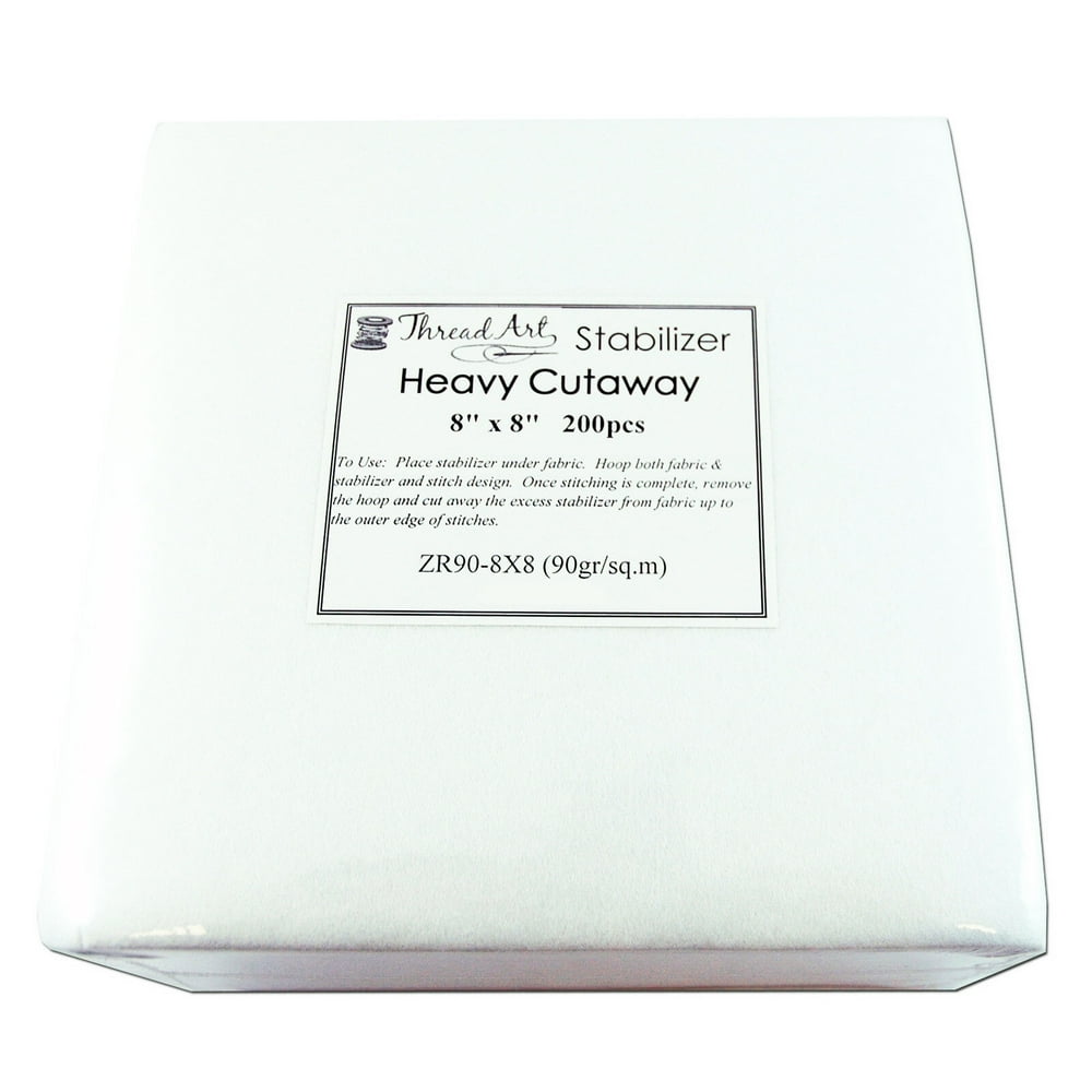 Cutaway Embroidery Stabilizer by Threadart Heavy Weight 3.2 oz 8" x