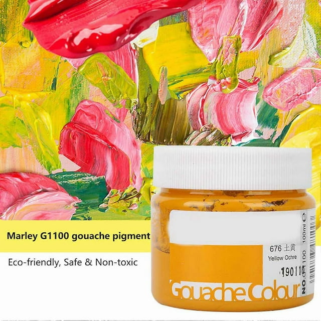 100ml Colorful Watercolor Paint Gouache Pigment Student Art Painting Supplies(Ochre)
