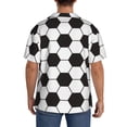 thumbnail image 7 of PAYOHTO Classic Football Black and White Theme Mens Hawaiian Casual Short-sleeved Shirt Tropical Summer Beach Button Down Shirts, 7 of 7