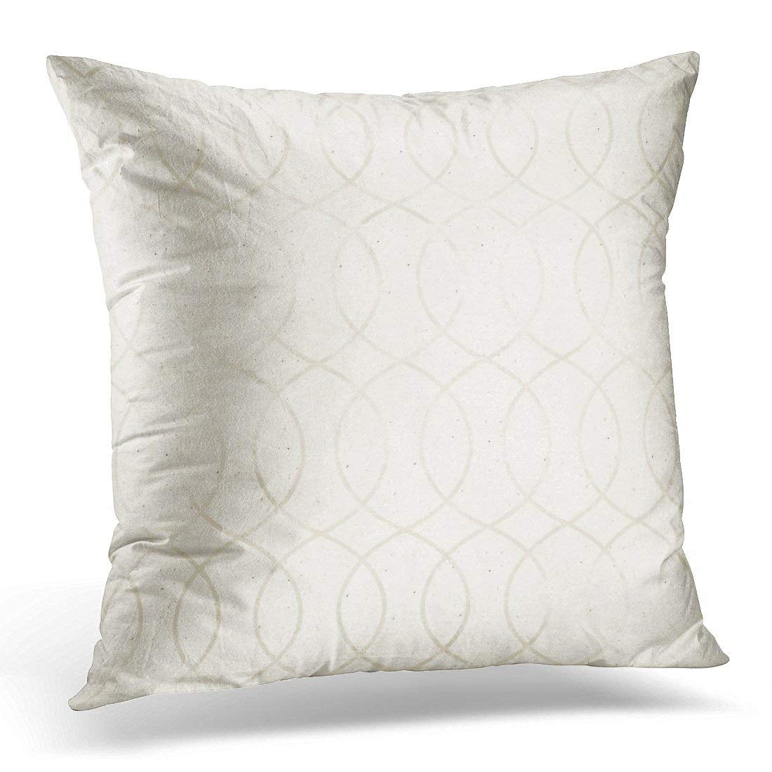 USART Throw Pillow Case Cushion Cover Beige Classic Subtle on Delicate