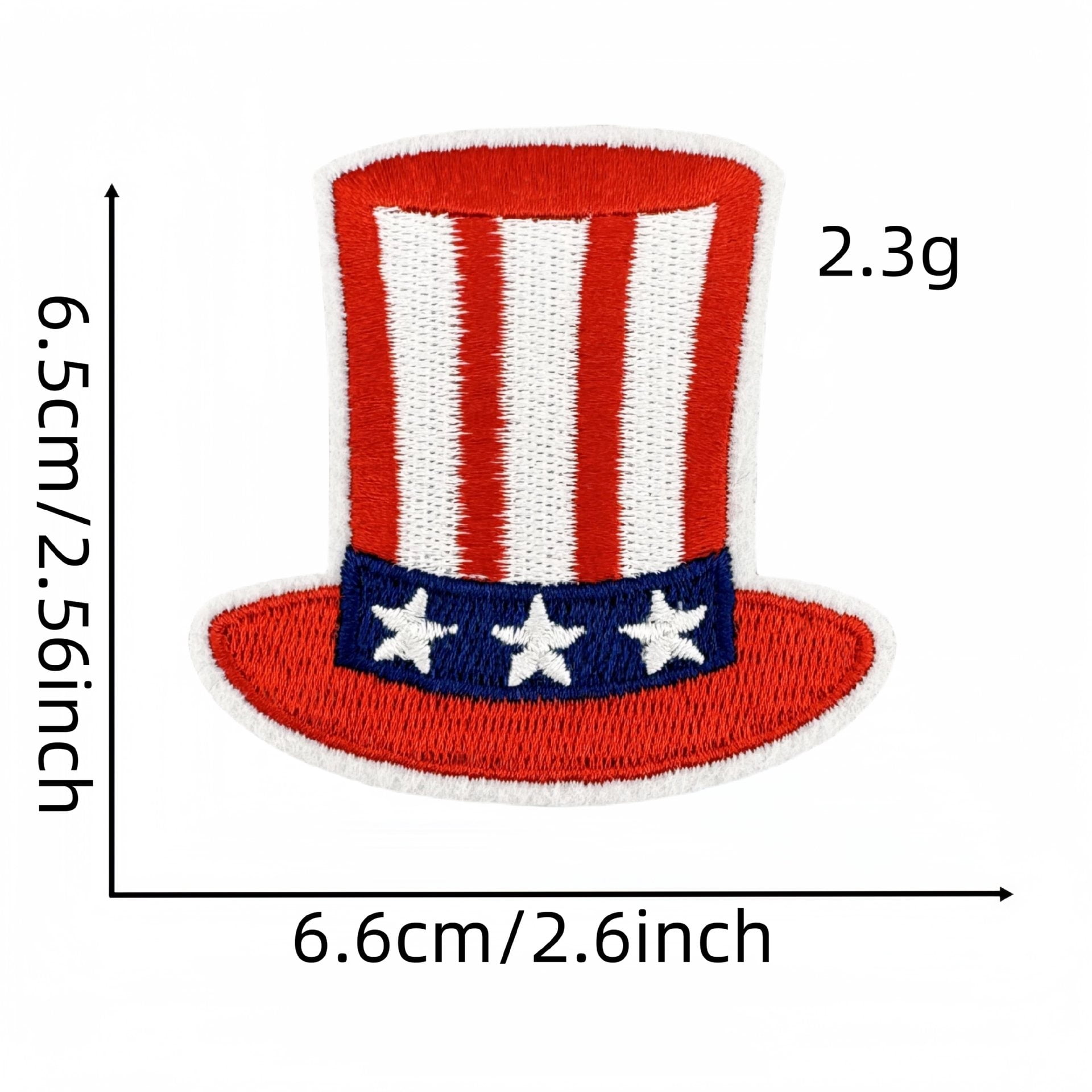 32pcs Independence Day 4th of July Patch: Embroidered USA Flag Badge - Iron On/Sew On Patriotic Applique, Clothing Decor