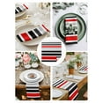 thumbnail image 4 of Hokiten Kitchen Dinner Napkins Set of 4 Red Black Stripe Cloth Napkins Reusable Washable Table Napkins for Weddings Cocktail Parties Holiday Table Decor 20x20 Inch, 4 of 8