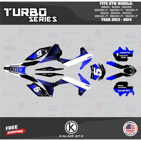 Kalair GFX Graphics Kit for Ktm MOTOCROSS 4-STROKE 250 SX-F 350 SX-F AND 450 SX-F (2013-2014) Turbo Series