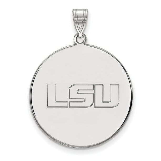 Argent Sterling LogoArt Louisiana State University XL Disc Pendentif