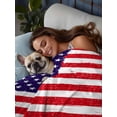 thumbnail image 3 of American Flag King Size Flat Sheet, Wrinkleproof & Fadeproof Cooling Flat Bed Sheet Only, Retro Rustic Stars And Stripes US Flag Breathable Soft Bedding Top Sheets 105 x 98 Inches, 3 of 8
