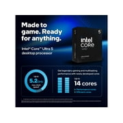 Intel Core Ultra 5 245KF - Core Ultra 5 (Series 2) Arrow Lake 14-Core (6P+8E), LGA 1851, 125W Desktop Processor - BX80768245KF