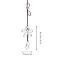 Crystal Flower Pendant, Glass Car Hanging Ornament, Lucky Gift