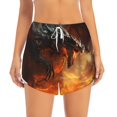 thumbnail image 2 of Vsdgher Fiery Dragon Of Chaos Athletic Shorts for Women, Women's Running Double Layer Shorts, High Waisted Yoga Shorts, Workout Athletic Shorts-Medium, 2 of 7