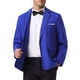 thumbnail image 1 of CHAQUETA DE TRAJE DE NEGOCIO SÓLIDA DE UN BOTÓN PARA HOMBRES CON SOLAPA NOTCH L AZUL, 1 of 5
