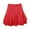 Red, variant on EDFBUYKRS Female Skirts Flowy Skirts for Women Plus Size Ladys Elastic High Waist Pants Skirt Solid Casual Double-Layer Base Skirt