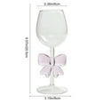 thumbnail image 3 of Bfogop Valentine Cute Pink Bow Glass Cups Coquette Champagne Fashioned Reinforced Pink Bow Glass Clear Reinforced Stems and Romantic Pink Bow for Weddings Engagements Party Gifts, 3 of 6