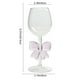 thumbnail image 3 of Copa Alta de Cristal con Pie | Juego de Copas para Vino Tinto y Champán | Diseño con Lazo | Capacidad de 320 Ml | Regalo Romántico para Navidad y Otros Días | 20,5 X 8 X 8 Cm | Rosa | 1 Unidad, 3 of 6