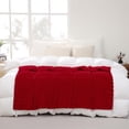 thumbnail image 3 of Red Throw Blanket Lightweight 3D 60"50", 3 of 5