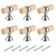 thumbnail image 1 of Uxcell 6 Pcs T Bar Tiradores de Cajón de Madera con Agujero Único y Tornillos, Madera Sólida/Negro, 1 of 1