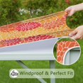 thumbnail image 6 of Washable Fabric Bohemian Design Table Cover with Elastic Hem for Indoor Outdoor Table Protection, 6 of 6