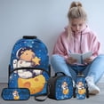 thumbnail image 2 of Yspwyqan Space Astronaut Capybara Backpack Set for School Kids, Lunch Box Set 4Pcs Large Capacity Padded Straps Trendy Daypack for Ages 8-15 Travel Camping, 2 of 7