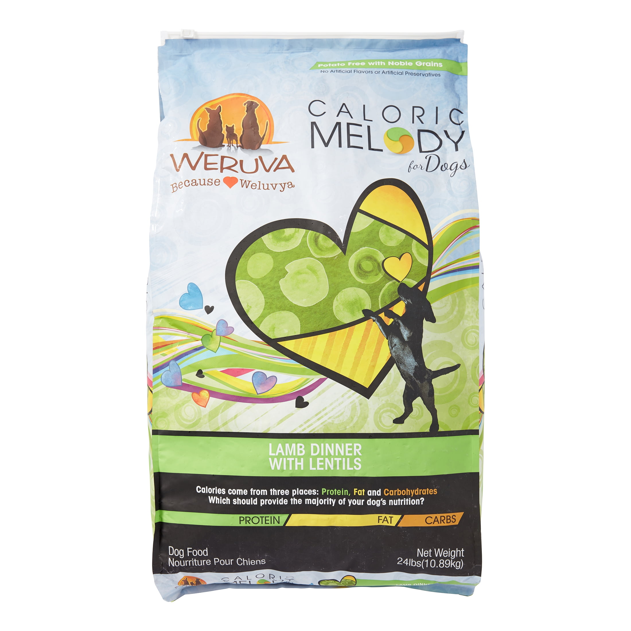 Weruva Caloric Melody Lamb Dinner with Lentils Dry Dog Food, 24 Lb