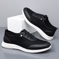 thumbnail image 5 of Men's White Breathable Mesh Casual Shoes, Summer Slip-On Loafers, 5 of 6