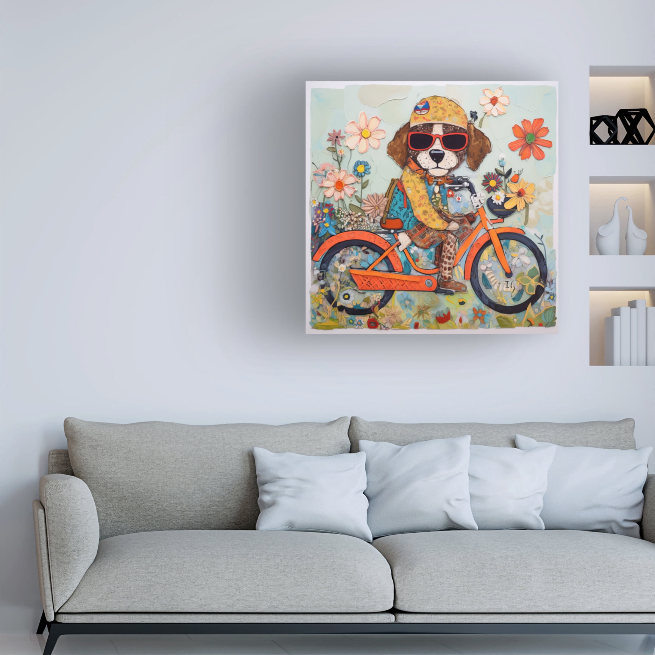 Canvas Wall Art - Ivan Guaderrama 'Pedal Petal' Wall Art for Living Room, Bedroom, or Office Décor by Trademark Fine Art - 24 x 24 Inches