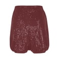 thumbnail image 5 of EaskTriop Sparkly Sequined Shorts for Women High Waisted Wide Leg Flowy Summer Shorts Comfy Elastic Waist Beach Vacation Glitter Rave Party Pants, 5 of 6
